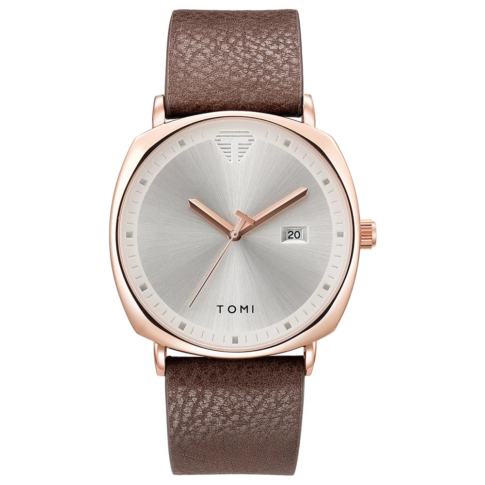 2021 Moda Simples Relógio Masculino Relógios De Pulso De Quartzo Dos Homens Pulseira De Couro Calendário Automático Display Masculino Relogio Drop Shiping