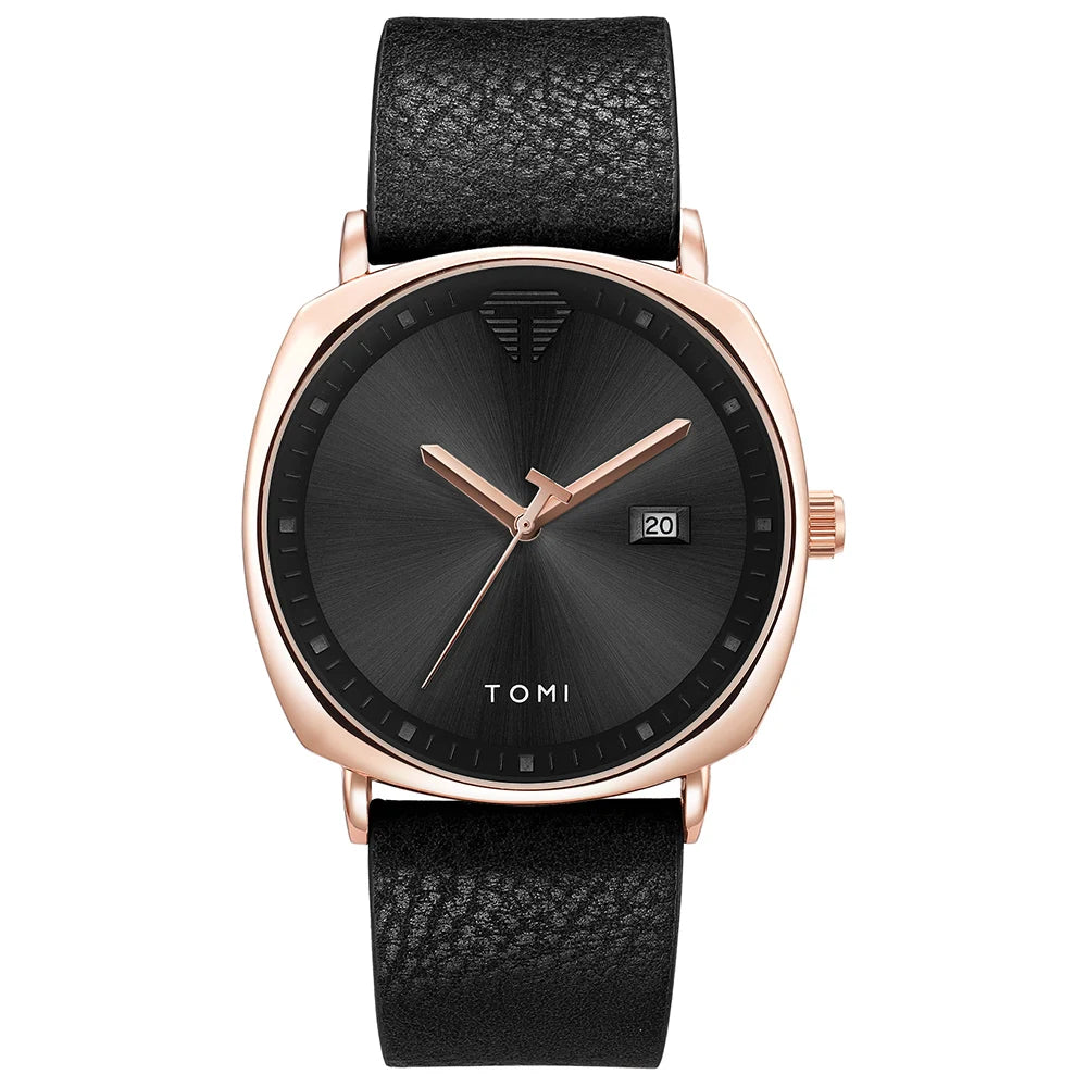 2021 Moda Simples Relógio Masculino Relógios De Pulso De Quartzo Dos Homens Pulseira De Couro Calendário Automático Display Masculino Relogio Drop Shiping