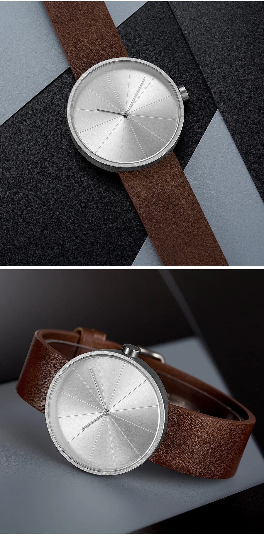 Yazol minimalista moda masculina ultra fino relógios simples negócios pulseira de couro relógio de quartzo relogio masculino kol saati