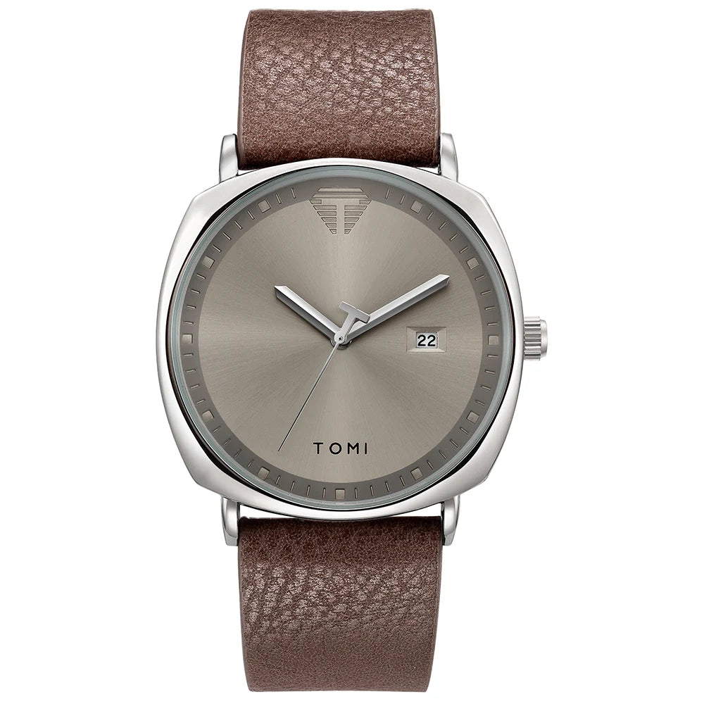 2021 Moda Simples Relógio Masculino Relógios De Pulso De Quartzo Dos Homens Pulseira De Couro Calendário Automático Display Masculino Relogio Drop Shiping