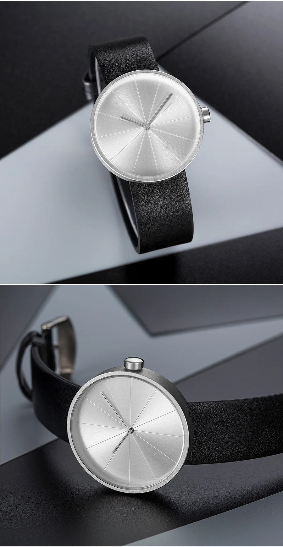 Yazol minimalista moda masculina ultra fino relógios simples negócios pulseira de couro relógio de quartzo relogio masculino kol saati