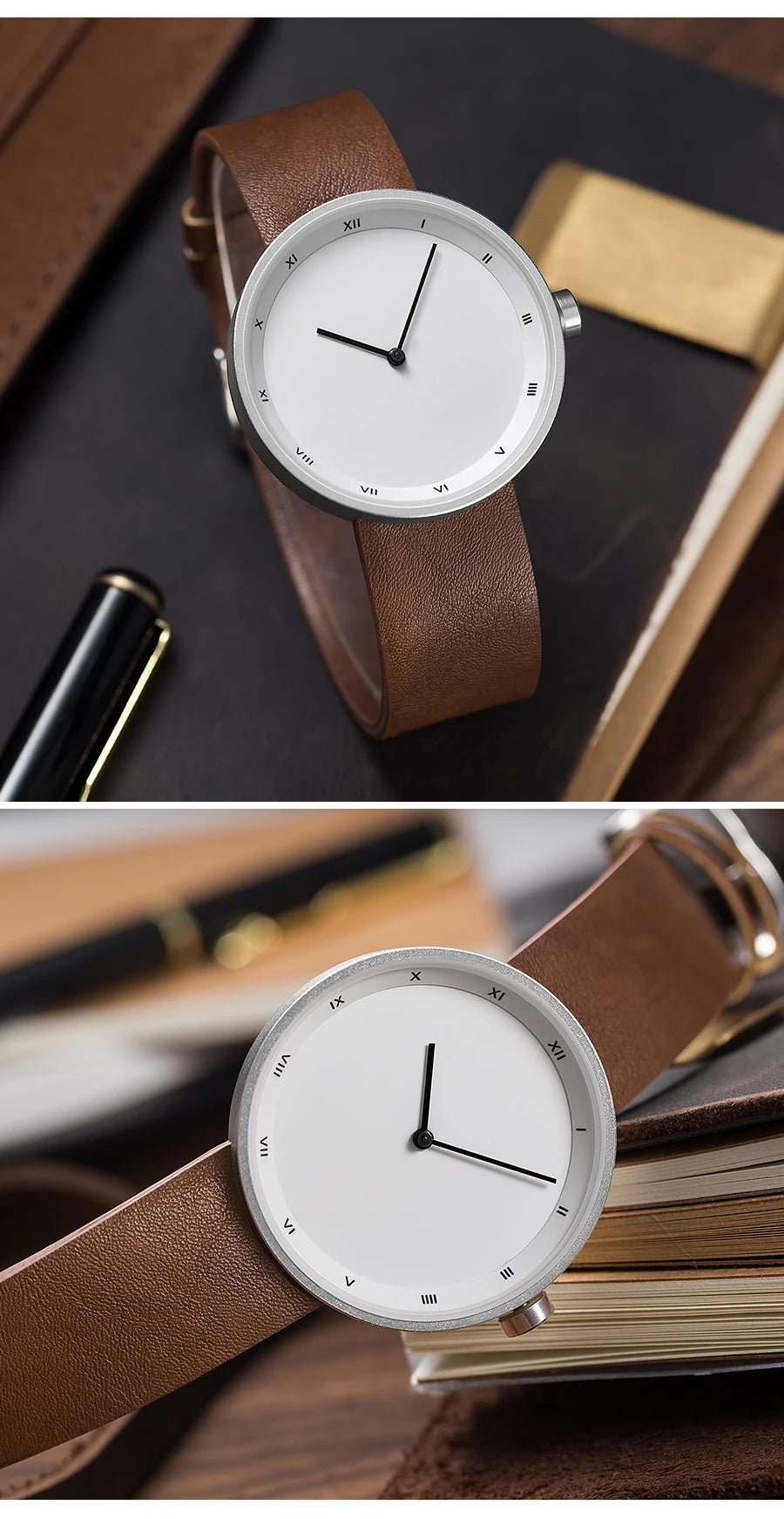 Yazol relógios masculinos estilo minimalista simples moda quartzo relógios de pulso pulseira do plutônio à prova dwaterproof água estudante relogios masculino