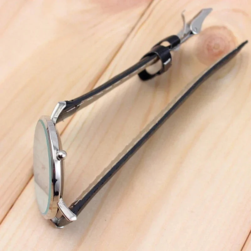 Novo relógio masculino moda casual ultra fino relógios simples negócios couro quartzo relógio de pulso luxo relogio masculino