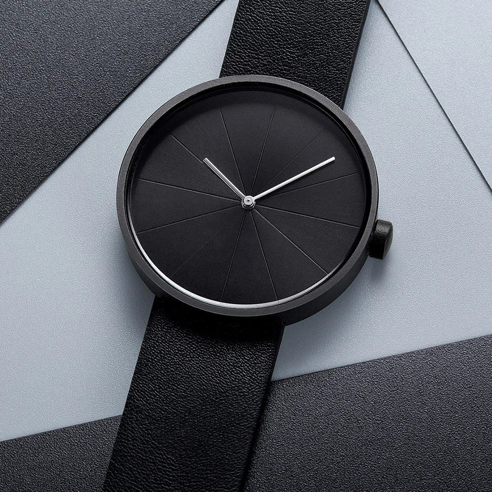 Yazol minimalista moda masculina ultra fino relógios simples negócios pulseira de couro relógio de quartzo relogio masculino kol saati