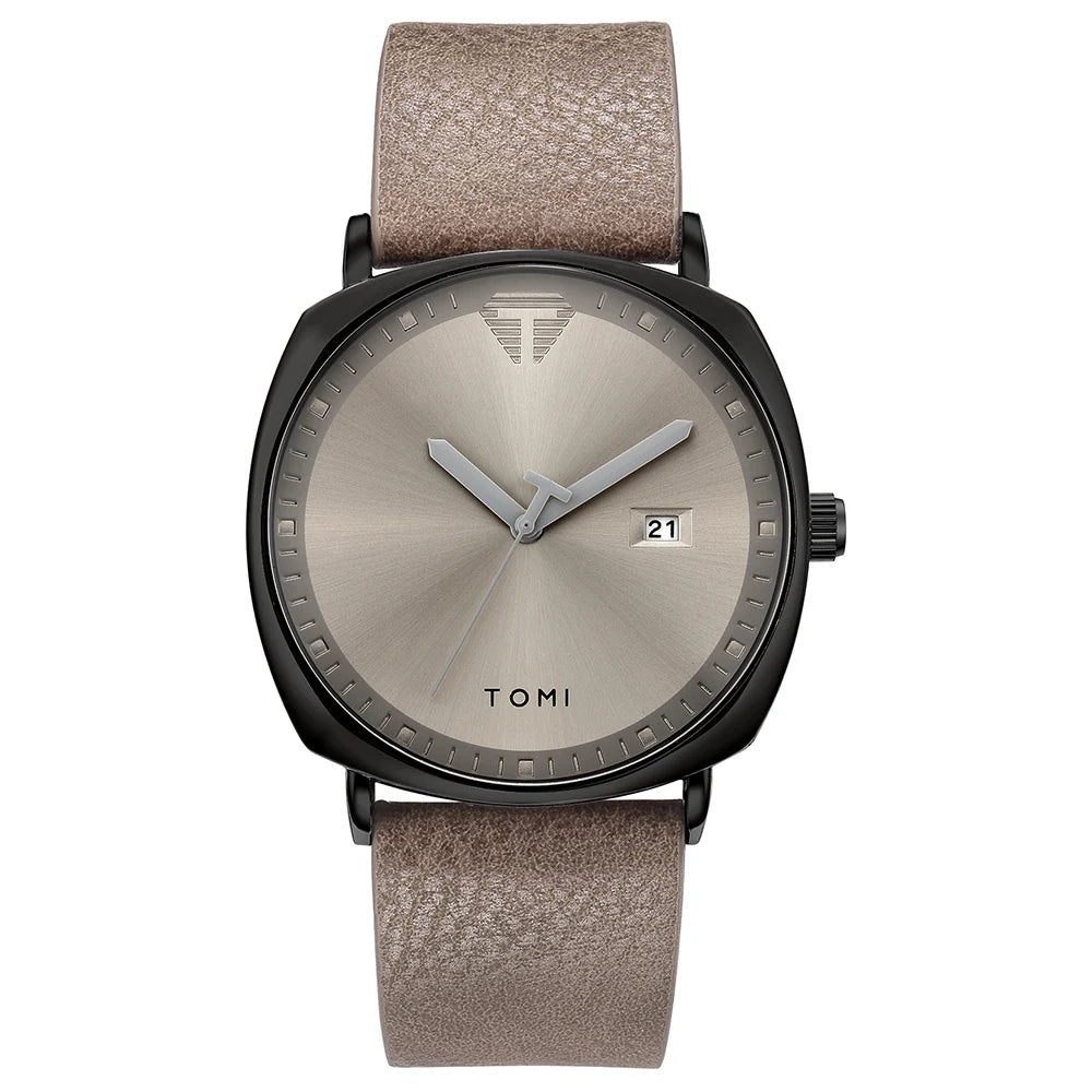 2021 Moda Simples Relógio Masculino Relógios De Pulso De Quartzo Dos Homens Pulseira De Couro Calendário Automático Display Masculino Relogio Drop Shiping
