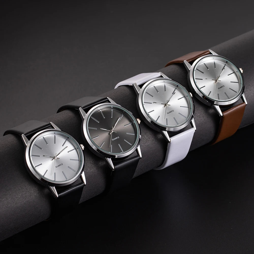 2025 relógios masculinos marca superior de luxo pulseira couro marrom quartzo relógio de pulso masculino casual simples relógio de pulso masculino reloj hombre