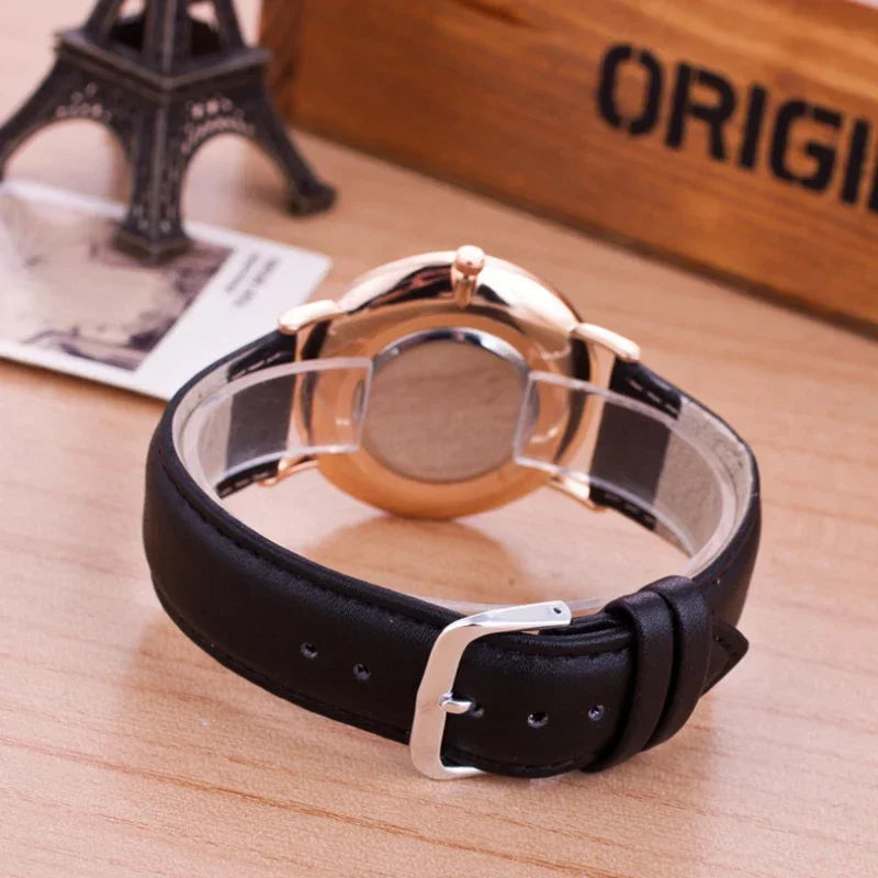 Novo relógio masculino moda casual ultra fino relógios simples negócios couro quartzo relógio de pulso luxo relogio masculino
