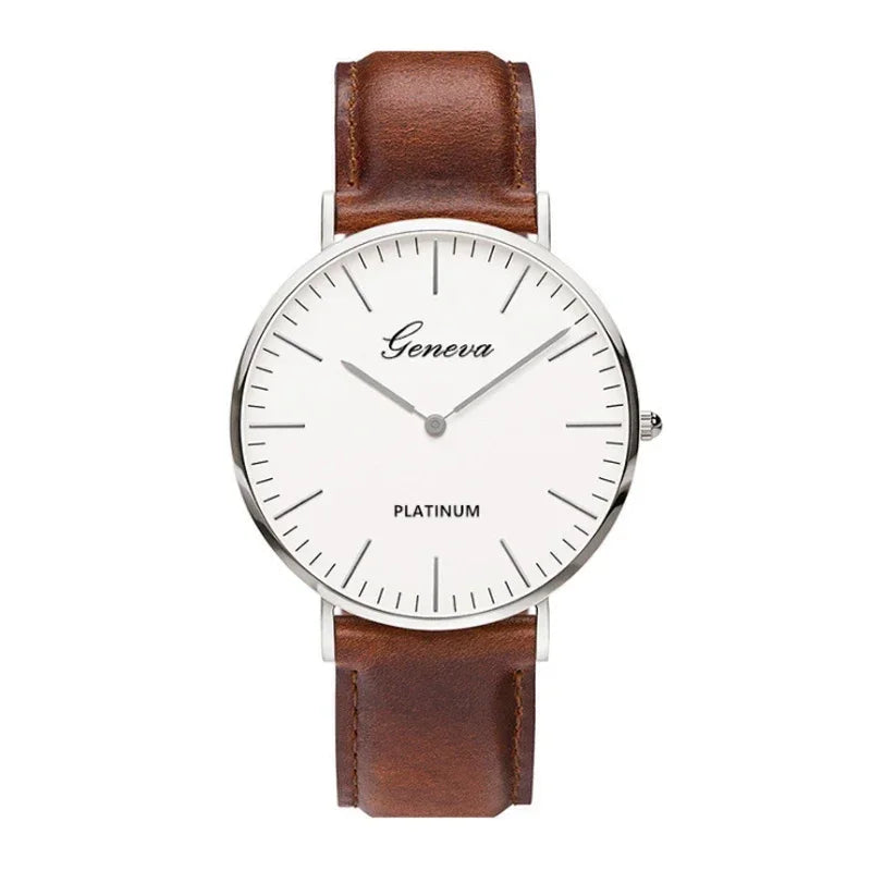 Novo relógio masculino moda casual ultra fino relógios simples negócios couro quartzo relógio de pulso luxo relogio masculino