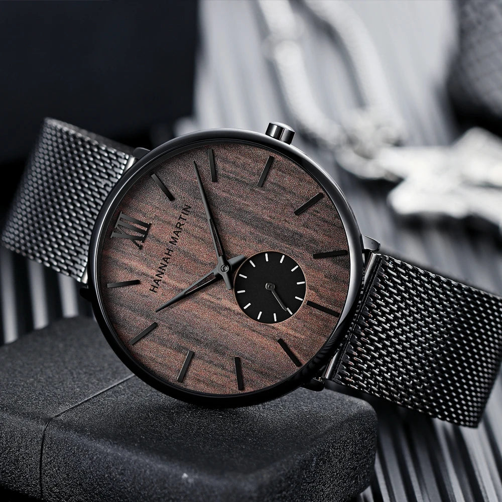 Dropship moda design simples à prova dwaterproof água malha de aço inoxidável pequeno mostrador relógios masculinos marca superior luxo quartzo relogio masculino