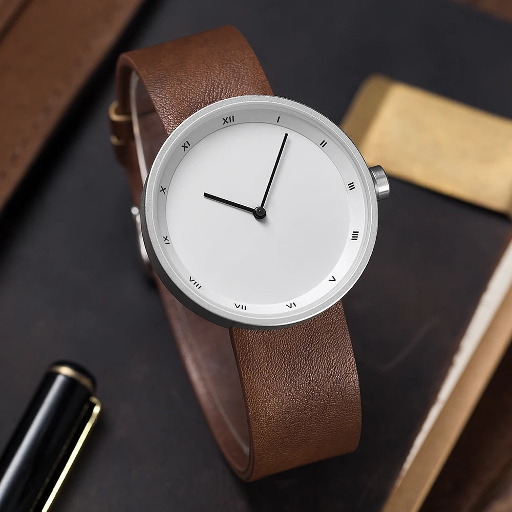 Yazol relógios masculinos estilo minimalista simples moda quartzo relógios de pulso pulseira do plutônio à prova dwaterproof água estudante relogios masculino