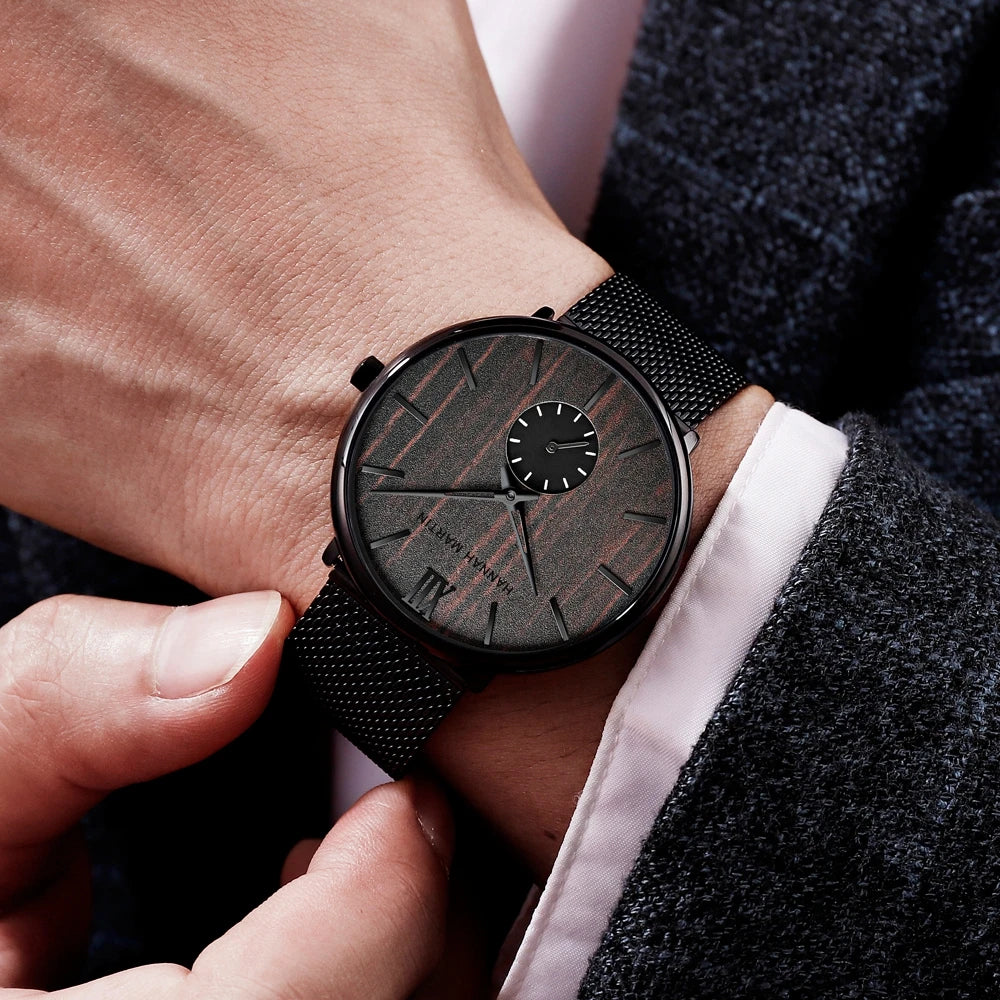 Dropship moda design simples à prova dwaterproof água malha de aço inoxidável pequeno mostrador relógios masculinos marca superior luxo quartzo relogio masculino