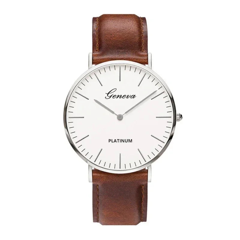 Novo relógio masculino moda casual ultra fino relógios simples negócios couro quartzo relógio de pulso luxo relogio masculino