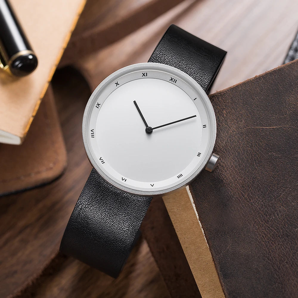 Yazol relógios masculinos estilo minimalista simples moda quartzo relógios de pulso pulseira do plutônio à prova dwaterproof água estudante relogios masculino