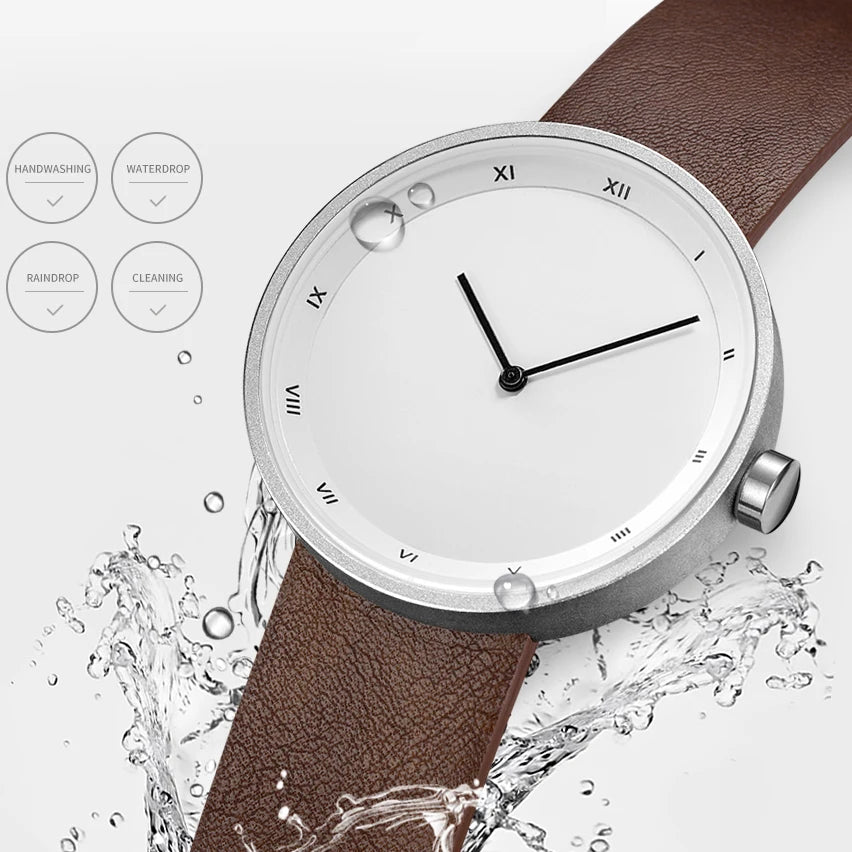 Yazol relógios masculinos estilo minimalista simples moda quartzo relógios de pulso pulseira do plutônio à prova dwaterproof água estudante relogios masculino